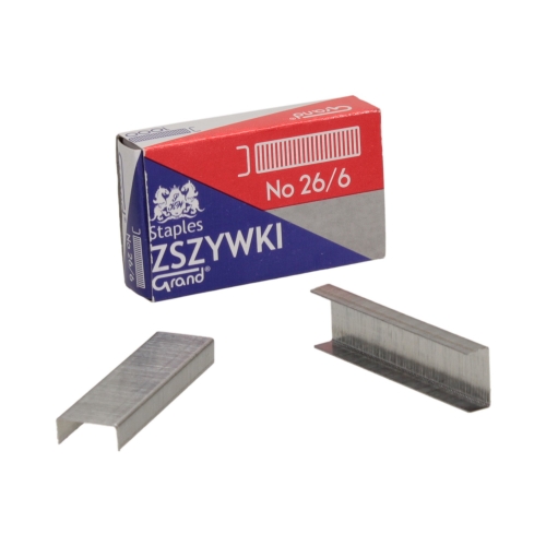 Zszywki 26/6 cynkowe (1000) Grand