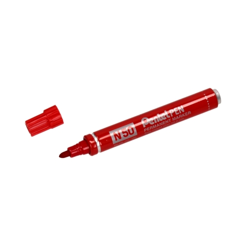 Marker permanentny 1.5mm czerwony okrągły Pentel N50