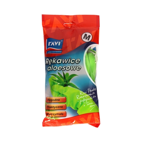 Rękawice aloesowe zielone M RAVI