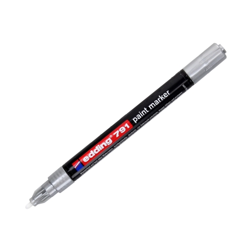 Marker olejowy 1.0-2.0mm srebrny okrągły Edding 791