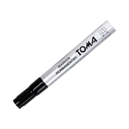 Marker permanentny 1.5mm czarny ścięty Toma TO091