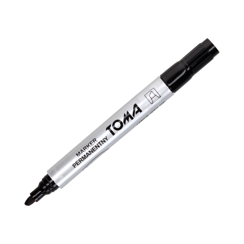 Marker permanentny 1.5mm czarny ścięty Toma TO091