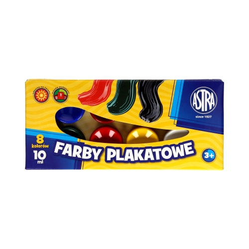 Farby plakatowe 8kol 10ml Astra