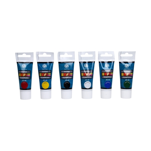 Farby tempera 6kol 20ml Astra