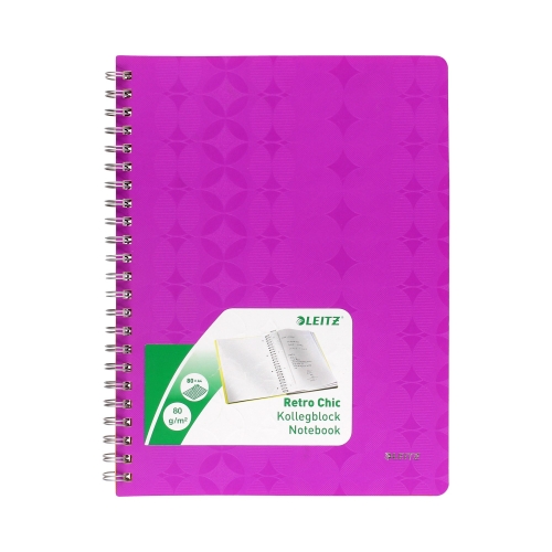 Zeszyt A4/80 kratka fiolet RetroChic Leitz