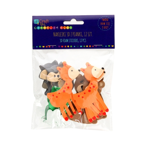 Naklejki pianki 3D zwierzątka leśne (12)