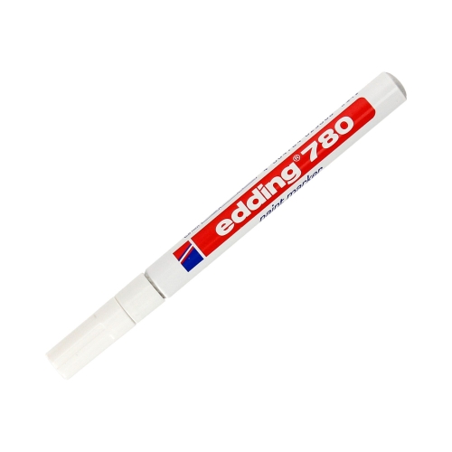 Marker olejowy 0.8mm biały okrągły Edding 780