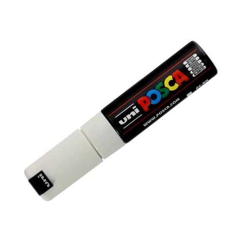 Marker plakatowy 8mm biały ścięty Posca PC-8K