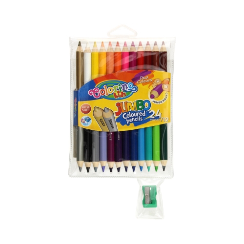 Kredki ołówkowe 12/24 okrągłe Jumbo Colorino 51736PTR