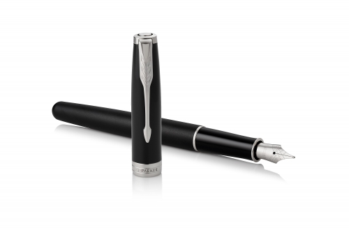 Pióro wieczne Parker Sonnet Matte Black CT - stalówka F 1931521 - kolekcja Royal