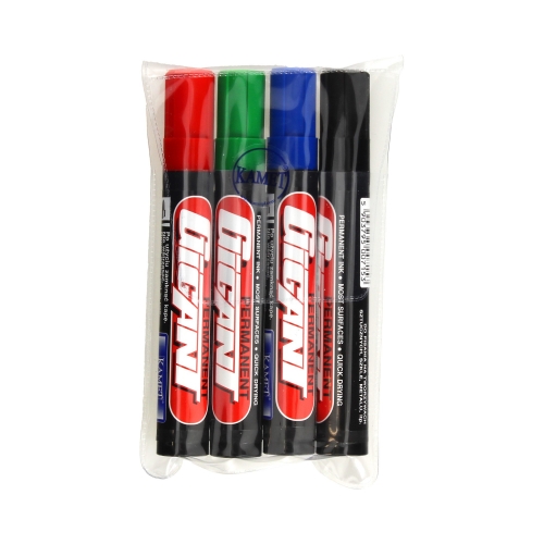 Marker permanentny 1.5-2.5mm 4kol okrągły Kamet