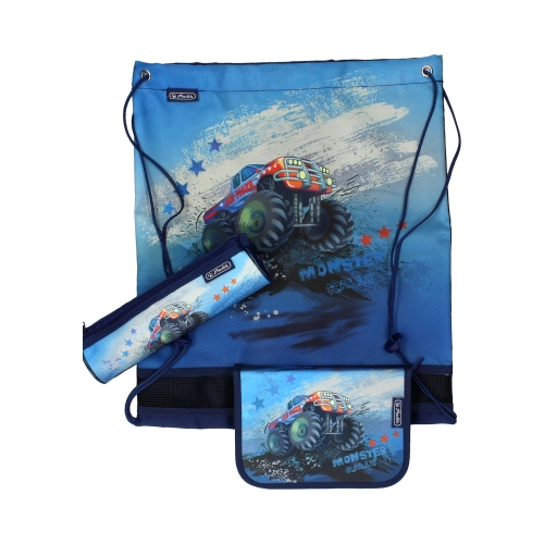 Zestaw tornister + piórnik + worek Midi Plus Truck Herlitz