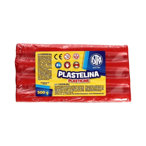 Plastelina 500g czerwona Astra