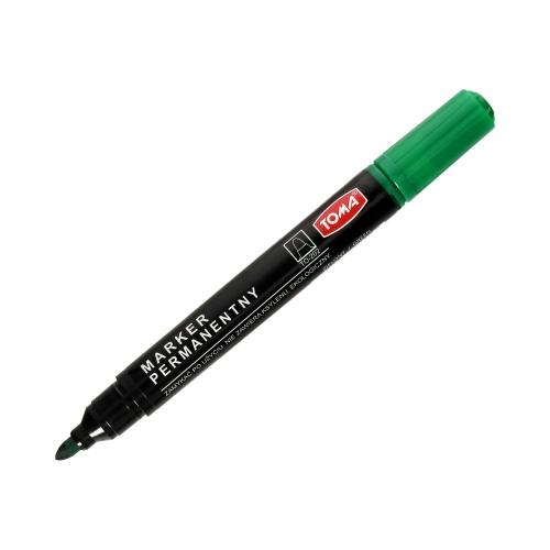 Marker permanentny 2.5mm zielony okrągły Toma TO-202
