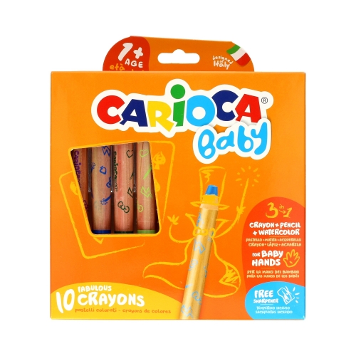 Kredki 10kol 3w1 Baby Carioca