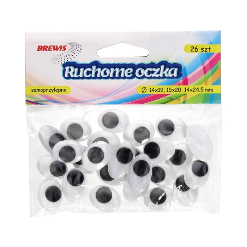 Oczka ruchome owalne duże Brewis R023