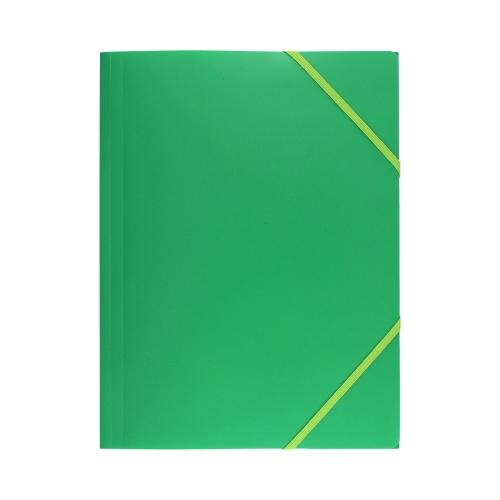 Teczka gumka A4 zielona PP D'Rect 009085