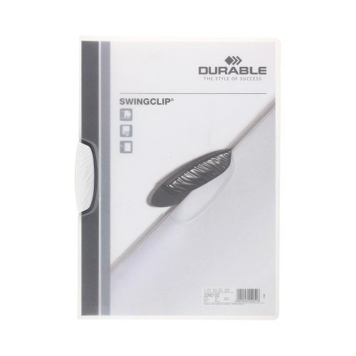 Skoroszyt zaciskowy A4/30k biały Swingclip