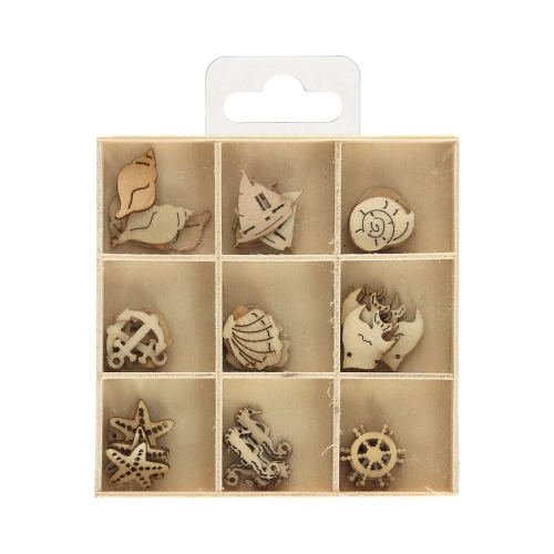 Zestaw ozdoby drewniane Morze (45)