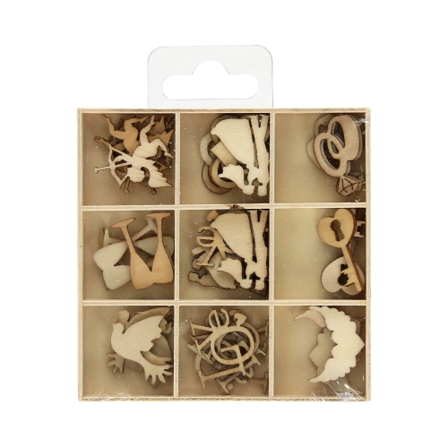 Zestaw ozdoby drewniane Ślub (45)