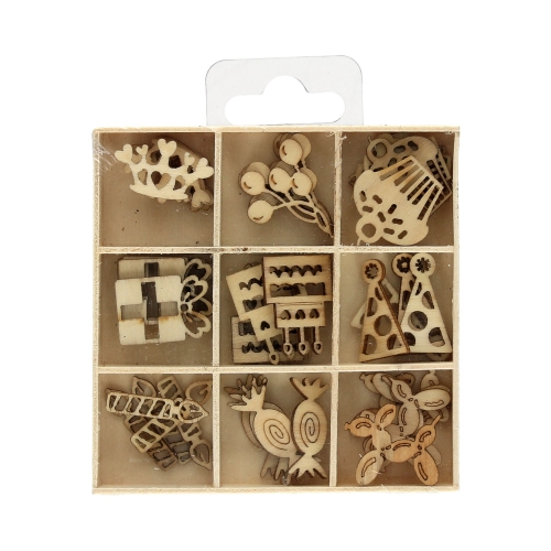 Zestaw ozdoby drewniane Urodziny (45)