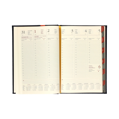 Kalendarz książkowy B5 Maya Przeszywany 1218R Tygodniowy