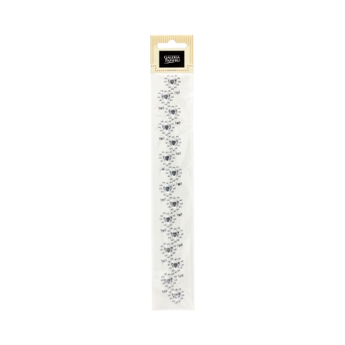 Kryształki samoprzylepne 40x250mm srebrne Serca