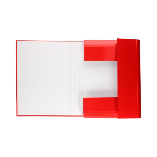 Teczka gumka A4+ twarda czerwona Interdruk