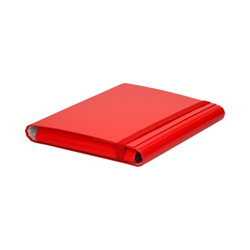 Teczka gumka A4+ twarda czerwona Interdruk