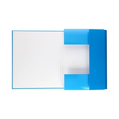 Teczka gumka A4+ twarda niebieska Interdruk