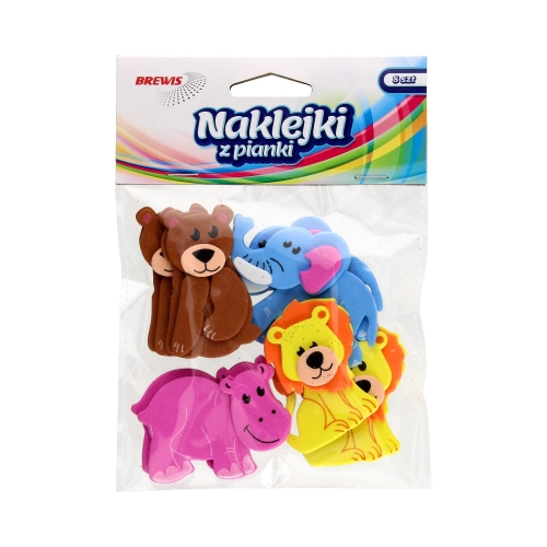 Naklejki ozdobne pianki Zwierzaki PVC35 Brewis