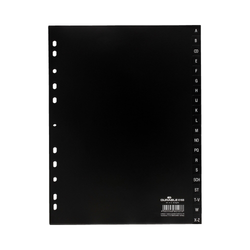Przekładki PP A4 A-Z czarne Durable 616801