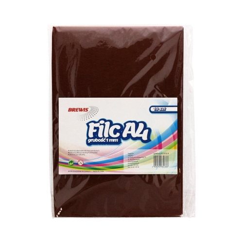 Filc brązowy 1mm Brewis FC410 - opak. 10 szt.