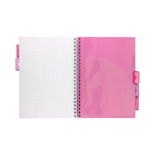 Kołozeszyt A4/200str kratka Pastel Projekt Book różowy