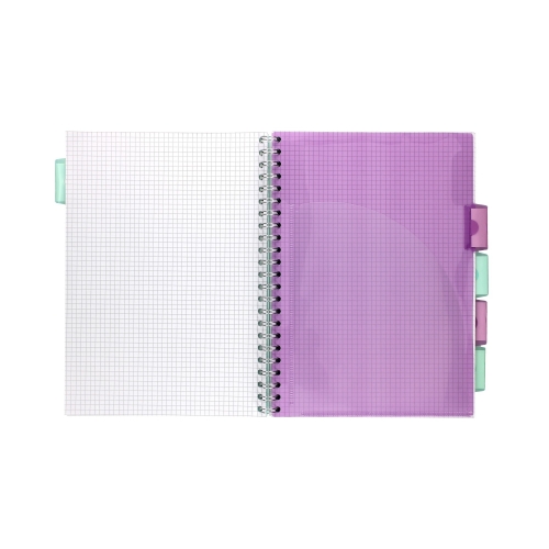 Kołozeszyt A4/200str kratka Pastel Projekt Book morski