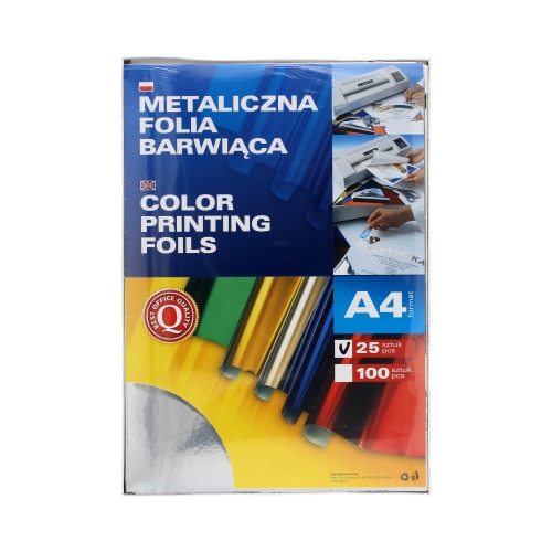 Folia metaliczna A4 srebrna barwiąca Argo (25)