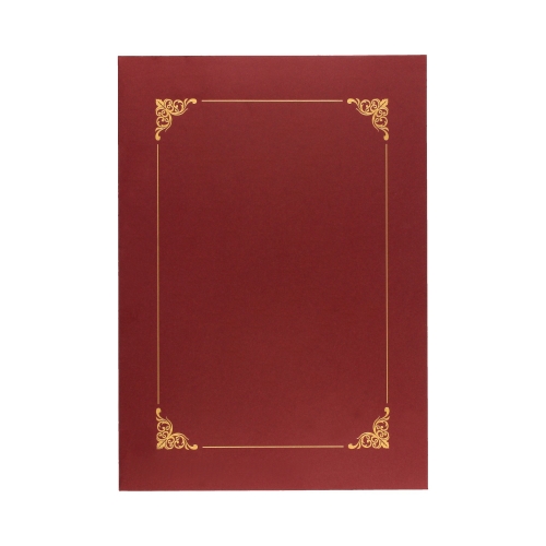 Teczka ozdobna dyplom bordowa złota ramka
