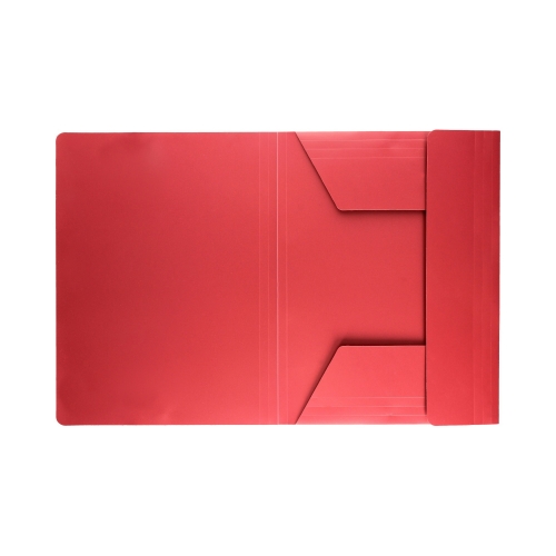 Teczka gumka A4 czerwona PP DRect 009083