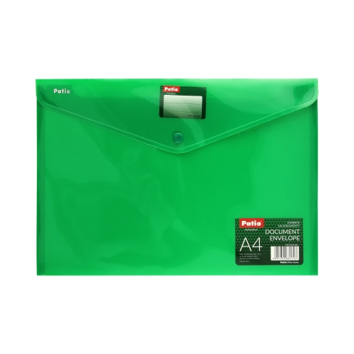 Teczka kopertowa A4 zielona identyfikator Patio PAT3133/05