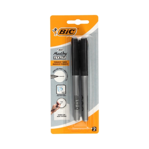 Marker tekstylia 0.9mm czarny blister Bic (2)
