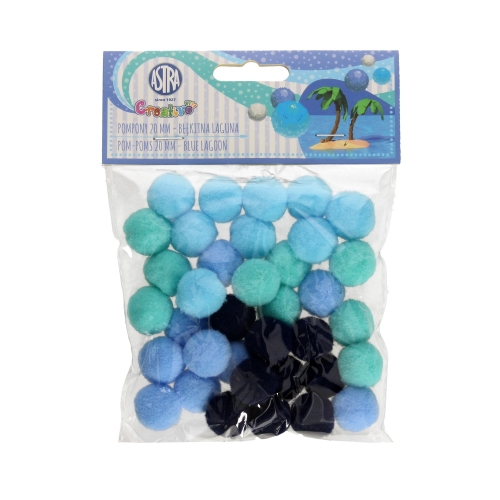 Pompon 20mm Błękitna laguna Astra 335121020