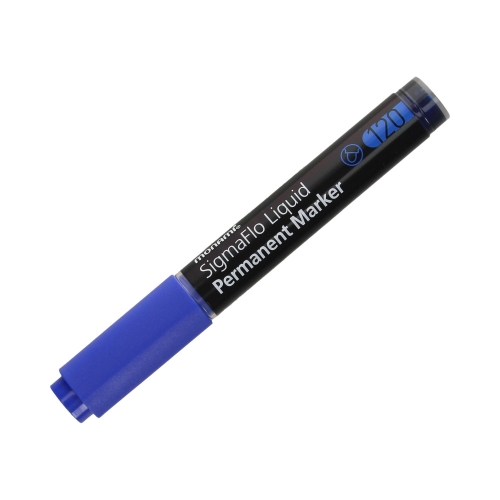 Marker permanentny 2mm niebieski okrągły Monami B120