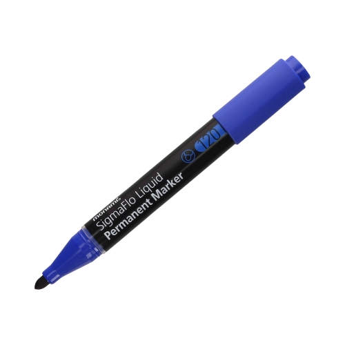 Marker permanentny 2mm niebieski okrągły Monami B120