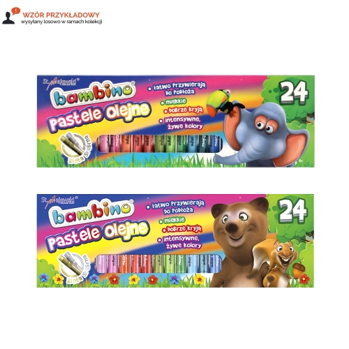 Pastele olejne 24kol Bambino