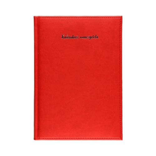 Kalendarz książkowy A5 Nauczyciela czerwony Vivella tygodniowy