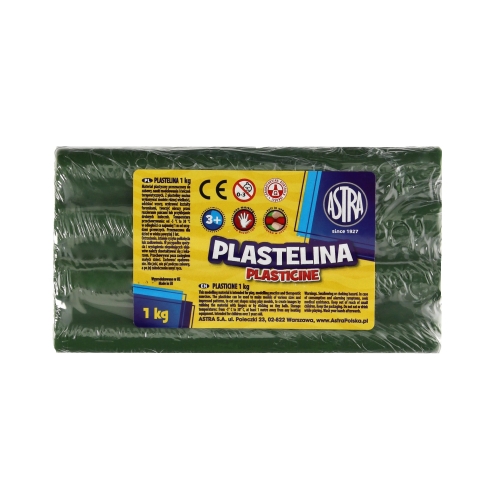 Plastelina 1kg ciemnozielona luz Astra