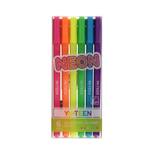 Długopis żelowy neon 6kol YN Teen Interdruk
