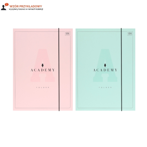 Teczka gumka A4+ Academy pastel Interdruk