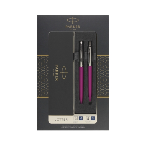 Zestaw Parker Jotter pióro wieczne + długopis różowy