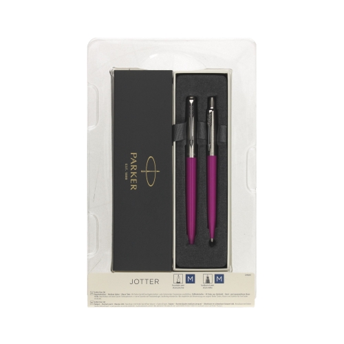 Zestaw Parker Jotter pióro wieczne + długopis różowy